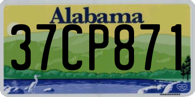AL license plate 37CP871