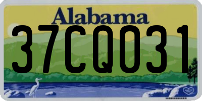 AL license plate 37CQ031