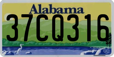 AL license plate 37CQ316