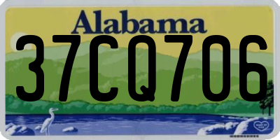 AL license plate 37CQ706