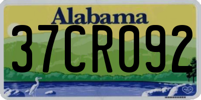 AL license plate 37CR092