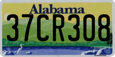 AL license plate 37CR308