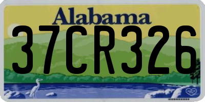 AL license plate 37CR326