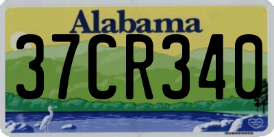 AL license plate 37CR340