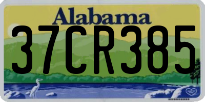 AL license plate 37CR385
