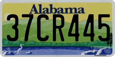 AL license plate 37CR445
