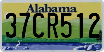 AL license plate 37CR512