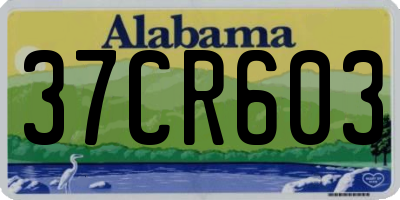 AL license plate 37CR603