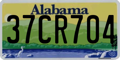 AL license plate 37CR704