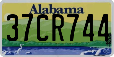 AL license plate 37CR744
