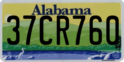 AL license plate 37CR760
