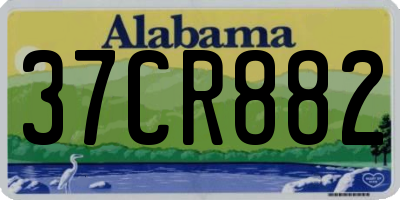 AL license plate 37CR882