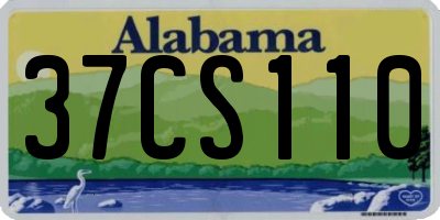 AL license plate 37CS110