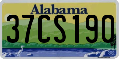 AL license plate 37CS190