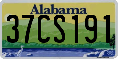 AL license plate 37CS191