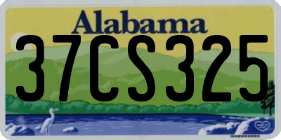 AL license plate 37CS325