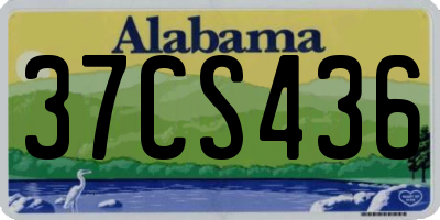 AL license plate 37CS436