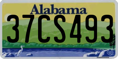 AL license plate 37CS493