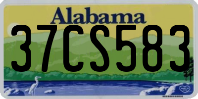 AL license plate 37CS583