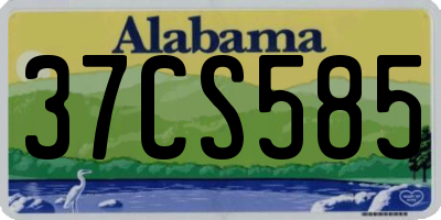 AL license plate 37CS585