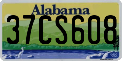 AL license plate 37CS608