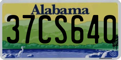 AL license plate 37CS640