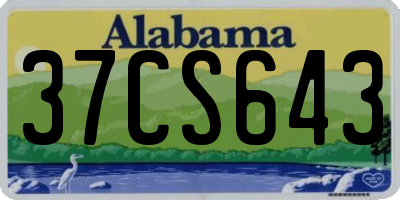 AL license plate 37CS643