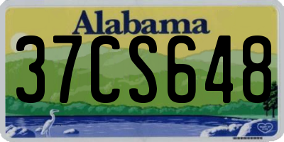 AL license plate 37CS648