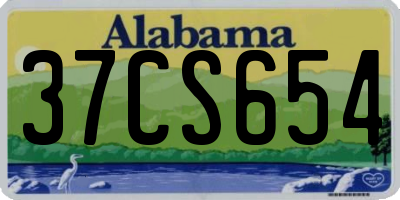 AL license plate 37CS654