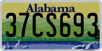 AL license plate 37CS693