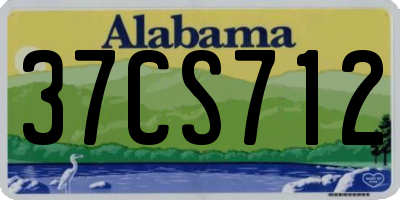 AL license plate 37CS712