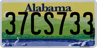 AL license plate 37CS733