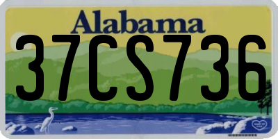 AL license plate 37CS736