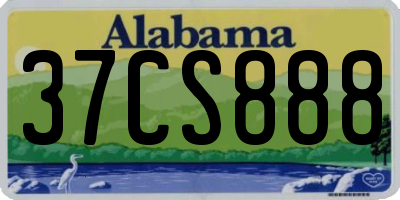 AL license plate 37CS888