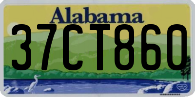 AL license plate 37CT860