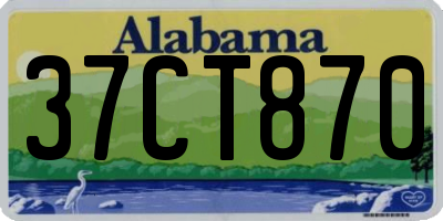 AL license plate 37CT870