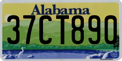 AL license plate 37CT890