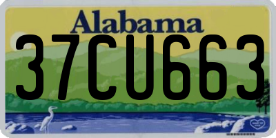 AL license plate 37CU663