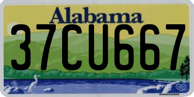 AL license plate 37CU667