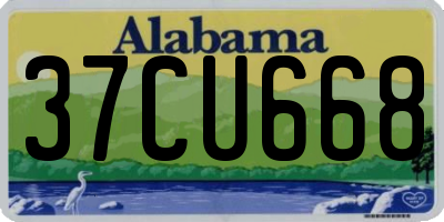 AL license plate 37CU668