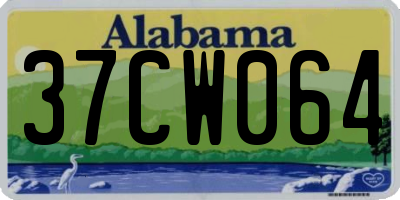 AL license plate 37CW064