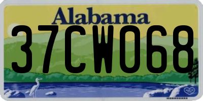 AL license plate 37CW068