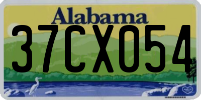 AL license plate 37CX054