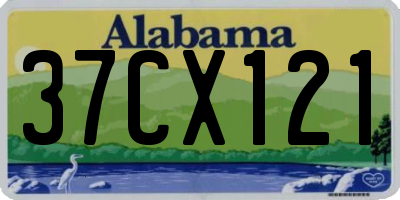 AL license plate 37CX121