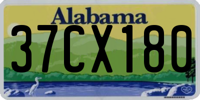 AL license plate 37CX180