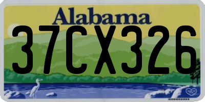 AL license plate 37CX326