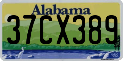 AL license plate 37CX389