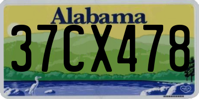 AL license plate 37CX478