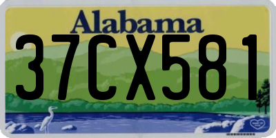 AL license plate 37CX581