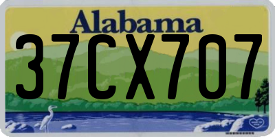 AL license plate 37CX707